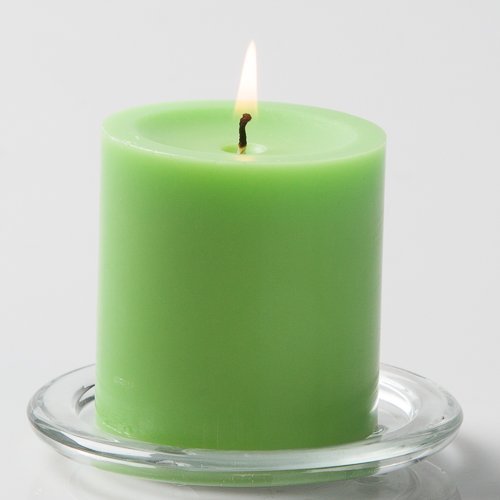 Richland® 3" X 6" Hand Poured Green Pillar Candle Set of 24