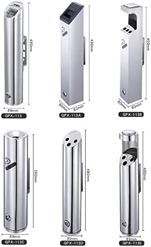 Commercial Wall-Mounted Stainless Steel Cigar Ashtray for Outdoor Public Spaces, Large Capacity Cigarette Butt Container, Durable Smokers Outpost Accessory