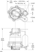 Zoeller M53 Mighty-mate Submersible Sump Pump, 1/3 Hp