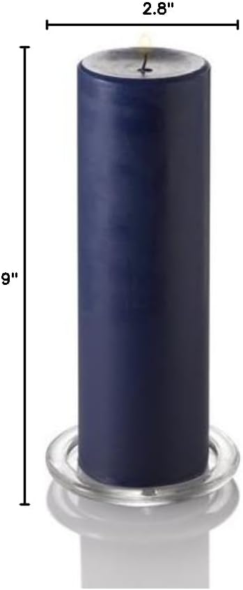 Richland® 3" X 9" Hand Poured Navy Blue Pillar Candle Set of 12