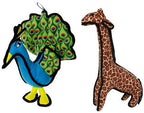 TUFFY® 2 Pack Giraffe Peacock Ultra Durable Plush Dog Toys