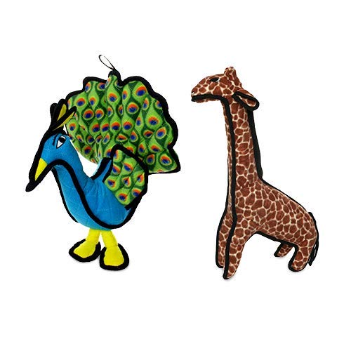TUFFY® 2 Pack Peacock Ultra Durable Plush Dog Toys