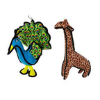 TUFFY® 2 Pack Giraffe Peacock Ultra Durable Plush Dog Toys