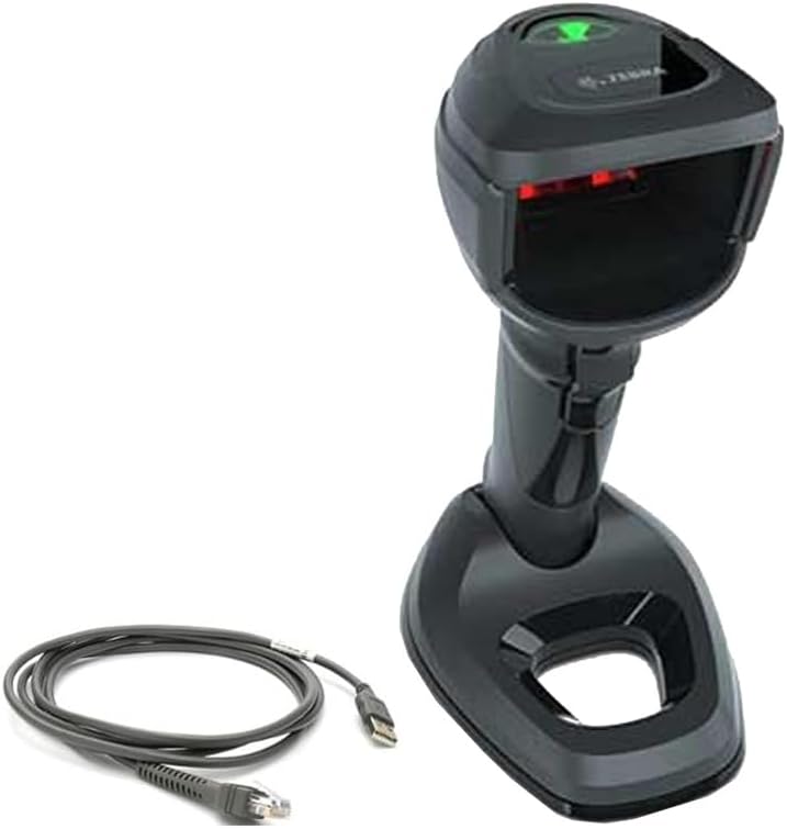Zebra DS9908 Barcode Scanner | 2D/1D/QR Code | Hands-Free Mode (Presentation Style) | Corded | USB Kit | USB Cable Included (Renewed)