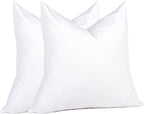 puredown® 24x24 Feather Down Pillow Inserts, Set of 4 Throw Pillow Inserts for Decorative Throw Pillow, Bed, Couch and Home Decor