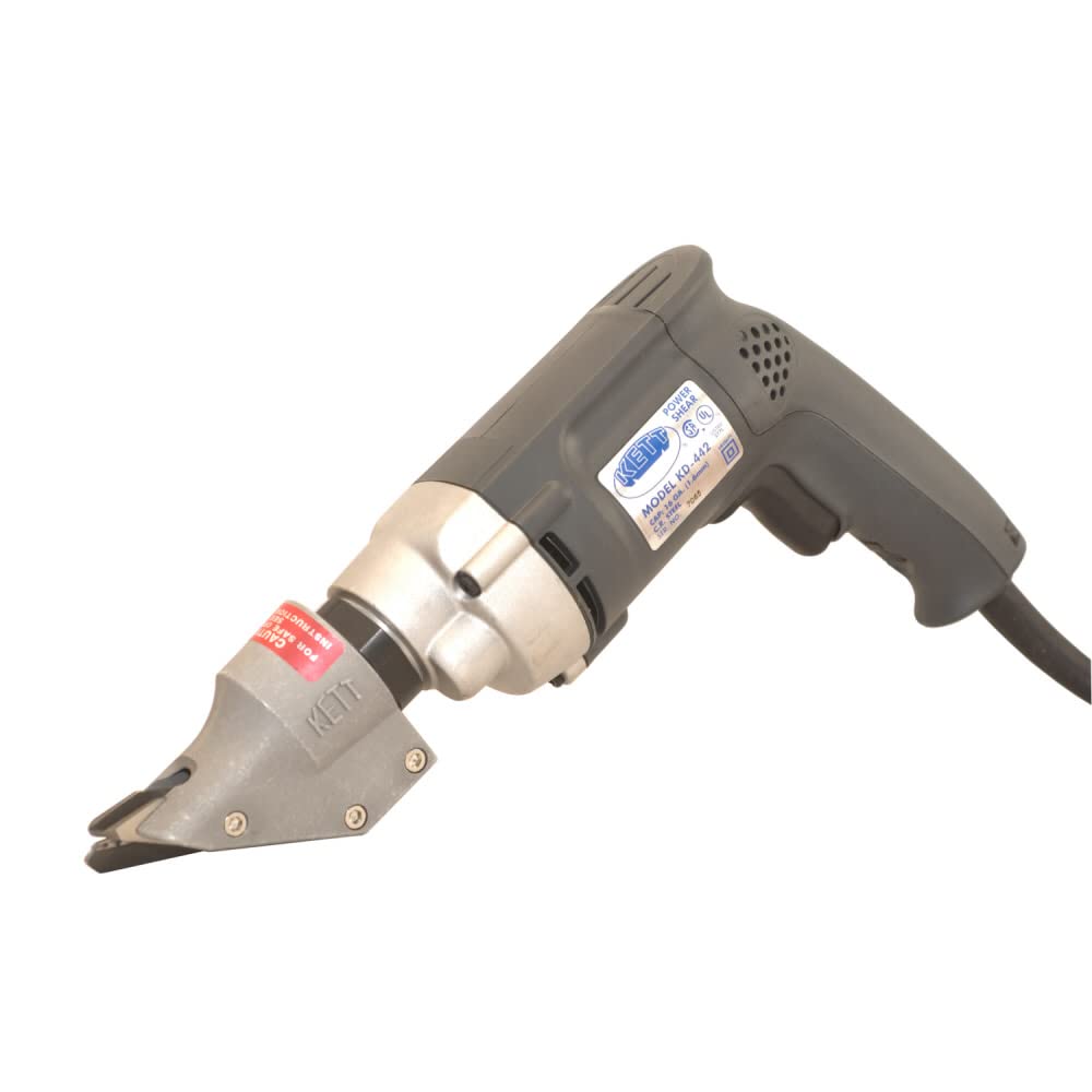 Kett P-2042 Pneumatic Straight Handle Sheet Metal Shear – 16 Gauge Steel Capacity, Variable Speed Air Tool for Steel & Stainless Metal Cutting
