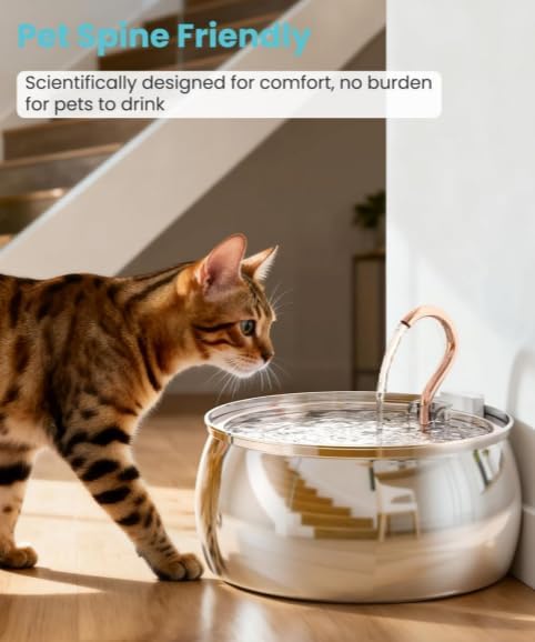 PuryFuryo Pet Water Fountain (White)