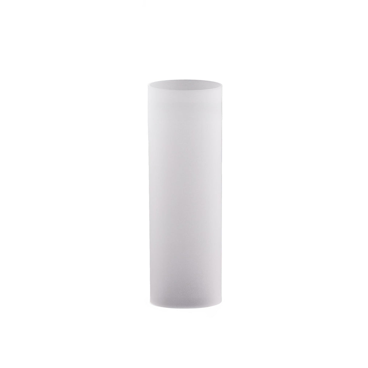 WGVI Hurricane Candle Holder Sleeve, W: 2.5", Ht: 14", Frosted Glass Cylinder Open Both Ends, Chimney Tube Shade, 12 Piece