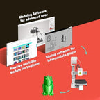 Mini FDM 3D Printer, 100x100x100mm, for Beginners, PLA/TPU