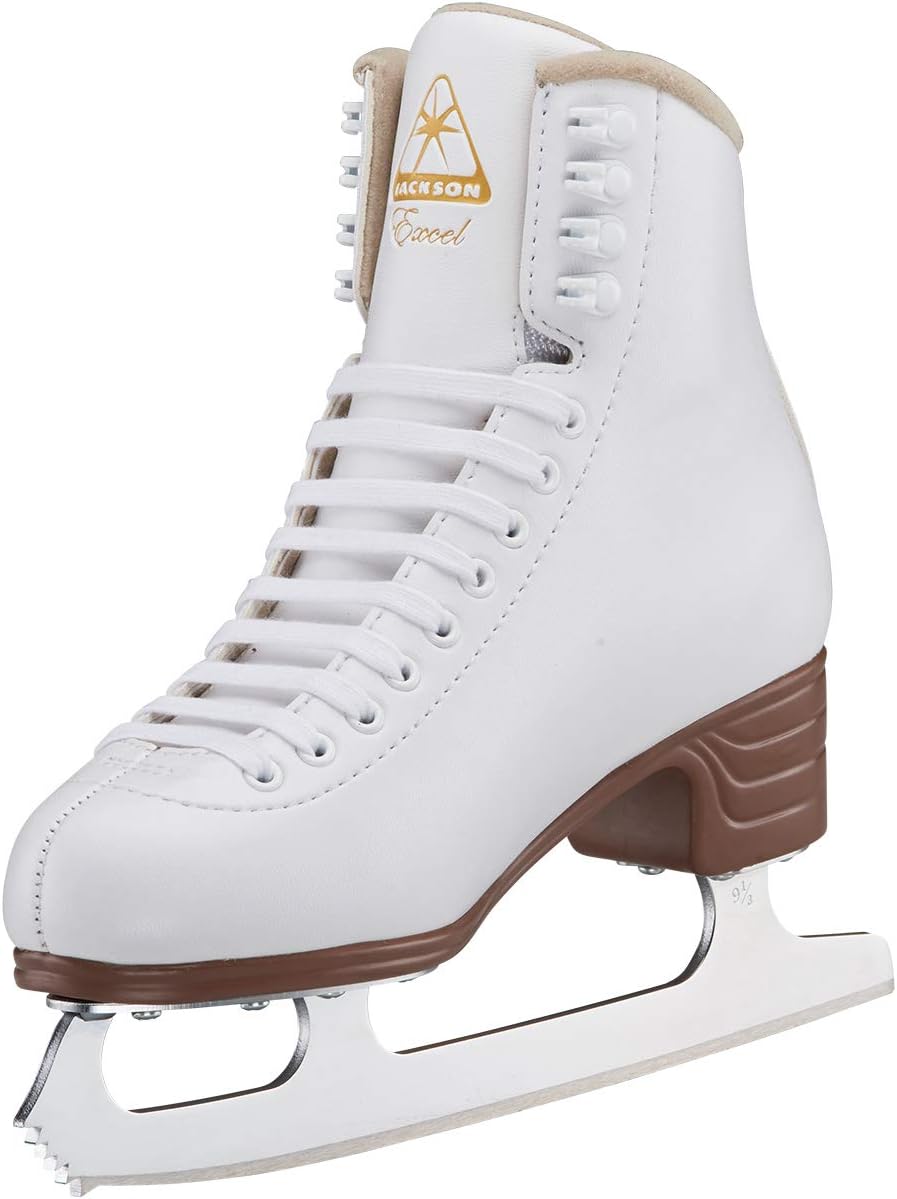 Jackson Ultima Excel for Women and Girls Figure Skate Bundle with Skate Guards