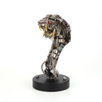 3D Metal Puzzle Snake Model Kit, 1000PCS DIY Assemble Steampunk Mechanical Viper Shadow Cobra with LED Light-Up Eyes, Creative Handcrafted Metal Art Craft Desktop Display & Decoration for Adults
