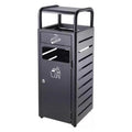 Practical Garbage Can Thickened Outdoor Ashtray Trash Can Vertical Ashtray Brushed Process Stainless Steel Cigarette Butt Column Ashtray Trash Bin Reliable