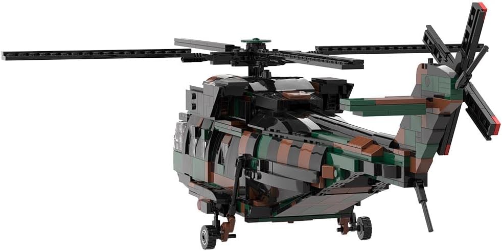 Kai KUH-1 Helicopter Building Set, DIY Assembly Model Assembly Building Blocks Set, MOC Tank Model for Teen Adults (1232PCS), 35.8 x 26 x 6.8cm, J03042FZN169P6