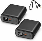 2 Pack 20000mAh Heated clothing Dedicated Battery pack,DC 7V/3A USB 5V/3A