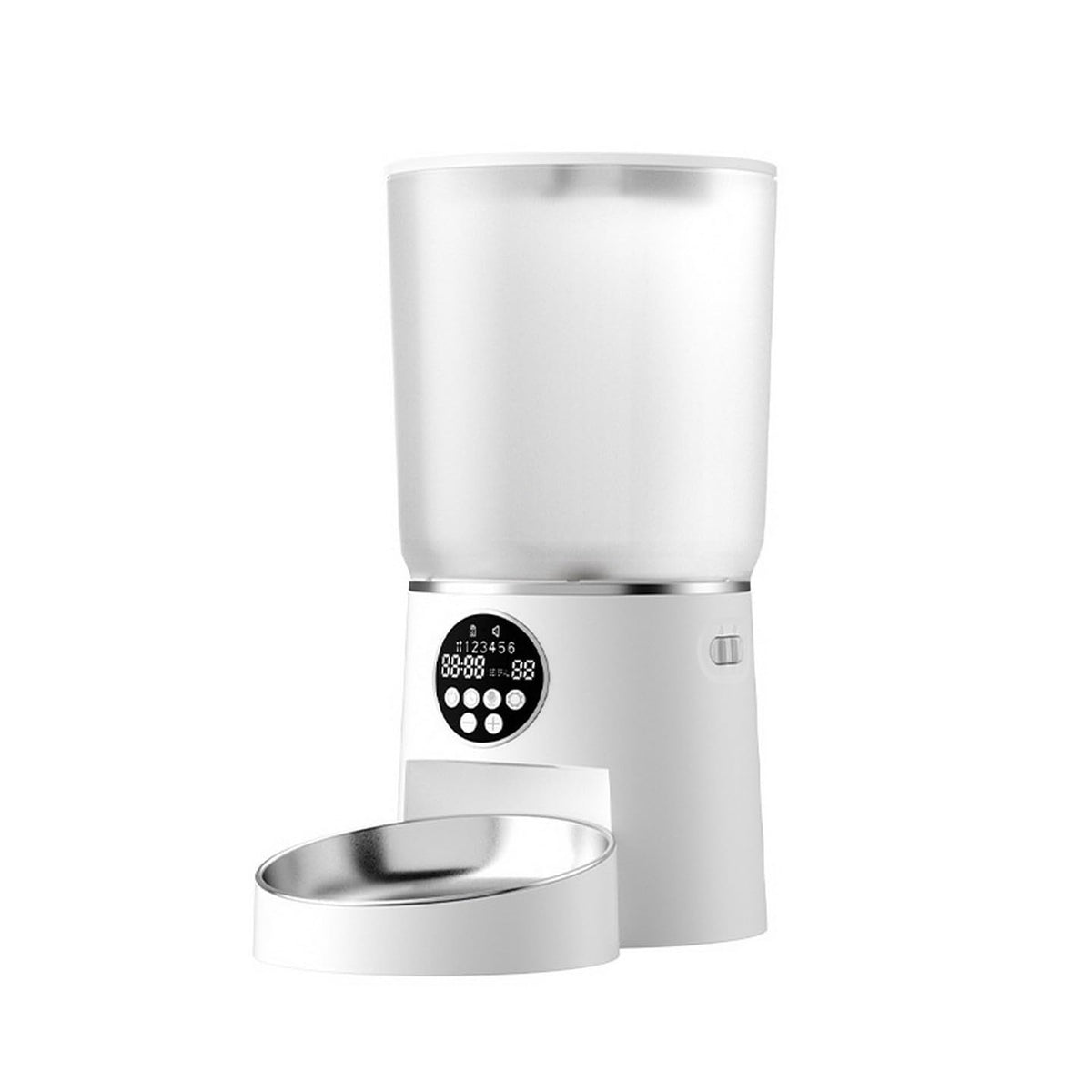 Smart Pet Feeder with 360° Lock Freshness, Voice Command, and 4.2L Capacity - Timed Cat Feeder for Dry Food, Auto Feeder for Cats, and Dog Food Dispenser (Touch-WiFi-Brown)