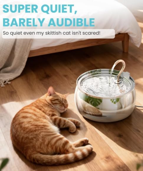 PuryFuryo Pet Water Fountain (White)