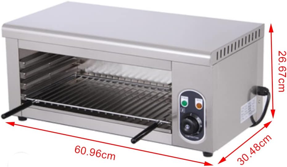 Commercial Electric Cheese Melter, Countertop Grill BBQ Counter for Restaurant for Melt Cheese, Toast Sandwiches, and Grill Steaks 2000W (US Stock)