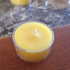 Pure Raw Natural Beeswax Tea Light Clear Cup Candles 150