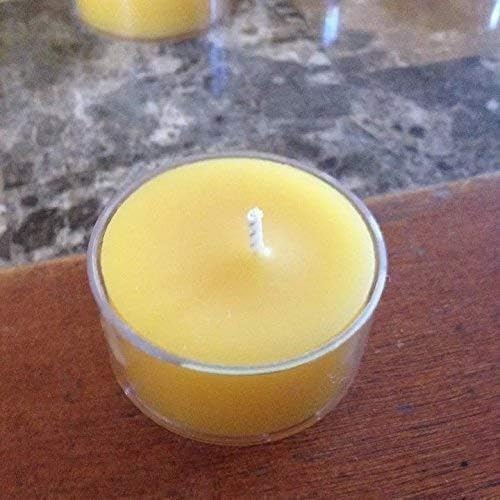 Pure Raw Natural Beeswax Tea Light Clear Cup Candles 150