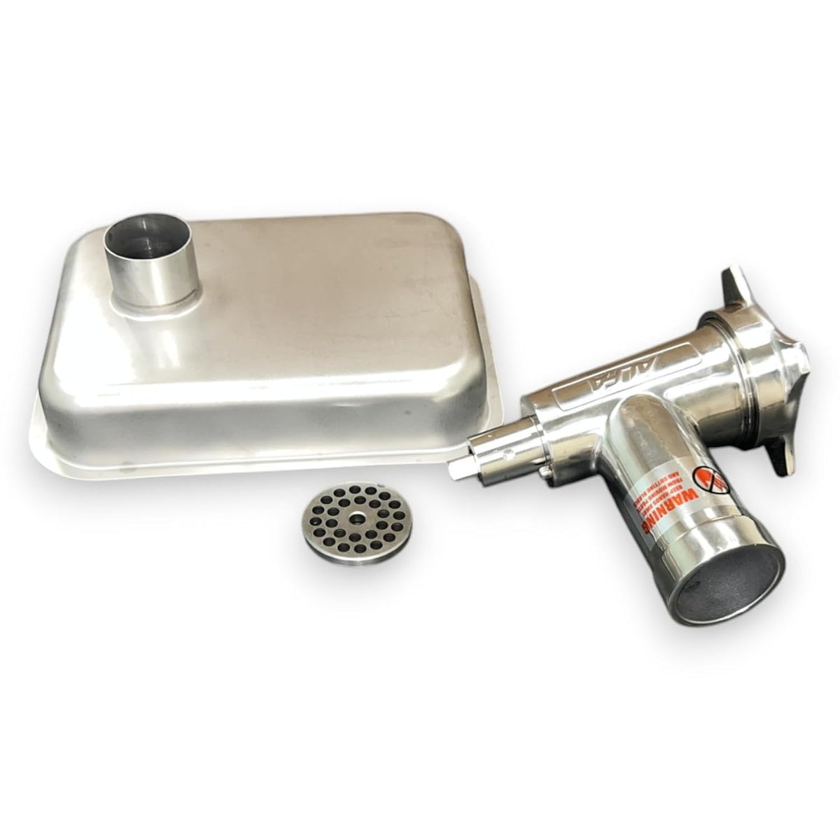 ALFA 12 SS CCA Stainless Steel Meat Chopper/Grinder Attachment | Complete Meat Grinder Attachment for Standard #12 Power Hub Meat Grinders
