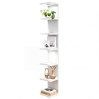 Fixwal 7 Tier Wall Shelf with LED Lights for Room Decor White, 2 Pack