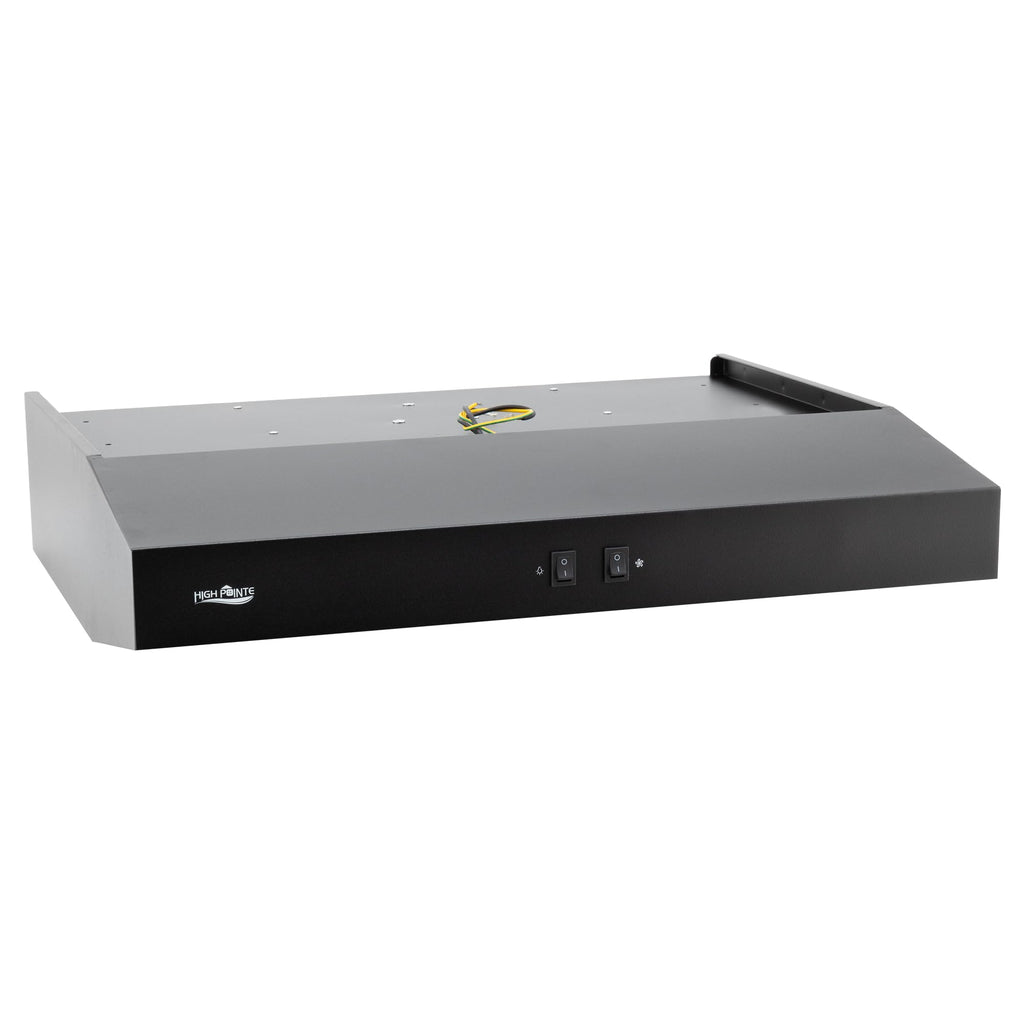 High Pointe 12V Range Hood Stainless Steel Black Finish 22"