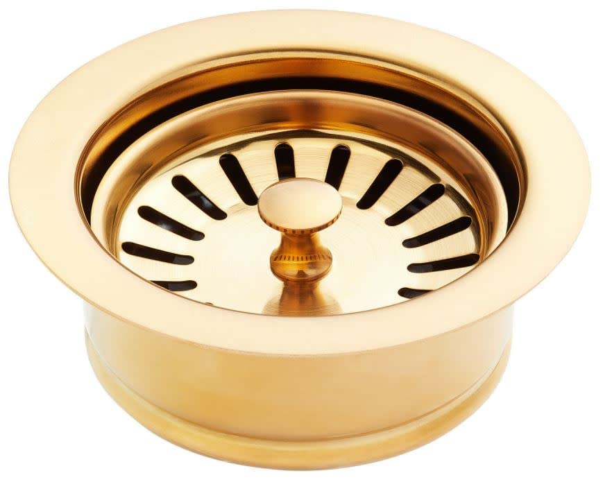 Signature Hardware 483692 4-1/2" Garbage Disposal Flange with Stopper for Sinks up to 5/8" Thick