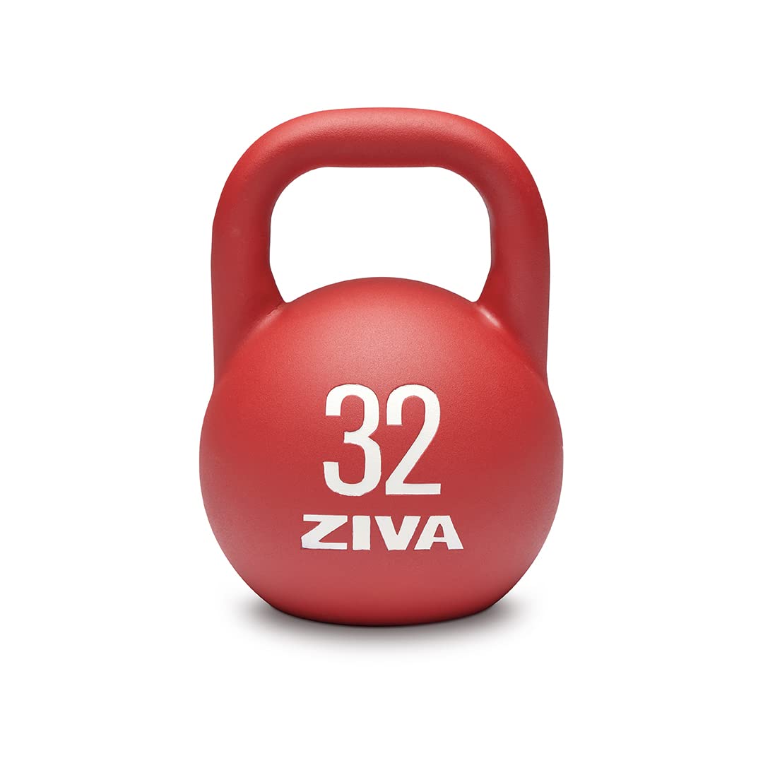 Steel Competition Kettlebells by Steve Cotter - Hard-Wearing Crack-Resistant Powder Surface Coating, 34mm Steel Handle with Non-Slip Super Textured Powder Coating Grip - Avail 6kg - 32kg