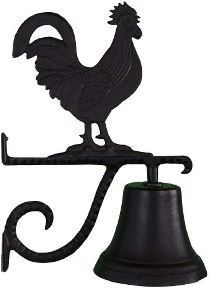 Montague Metal Products Cast Bell with Black Rooster