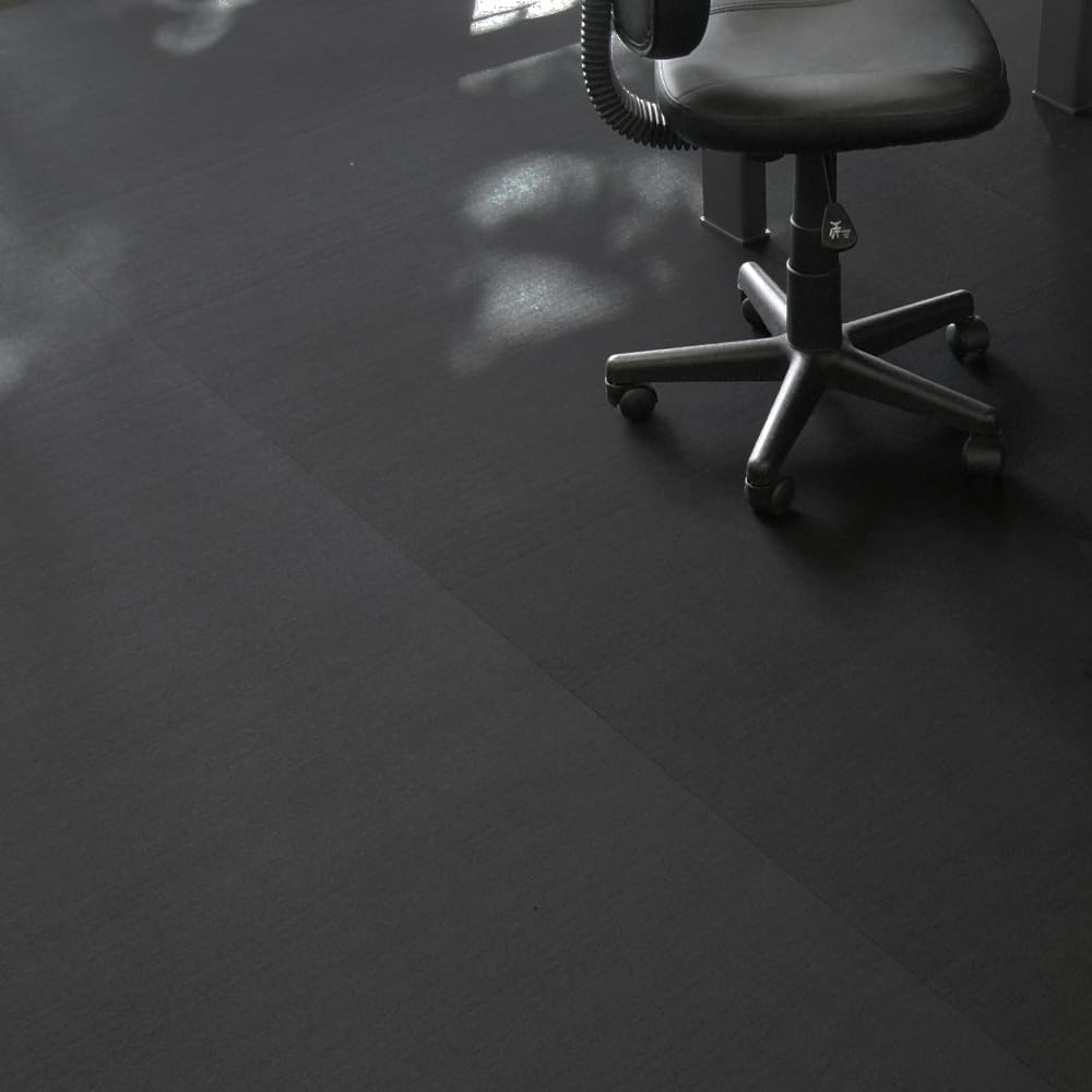 Rubber-Cal Recycled Flooring 3/8 in. x 4 ft. x 7 ft. - Black Rubber Mats
