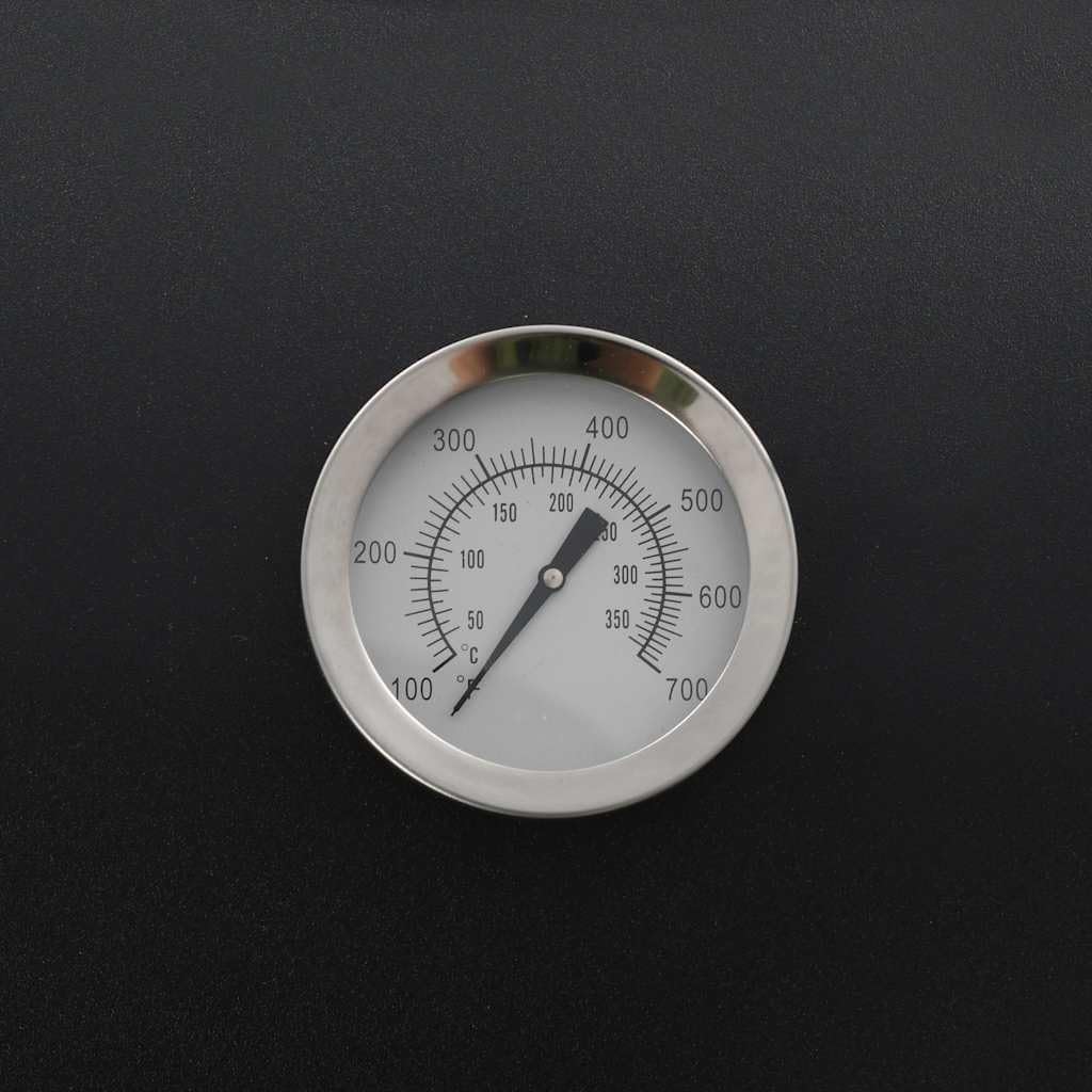 Steel BBQ Smoker Grill with Thermometer