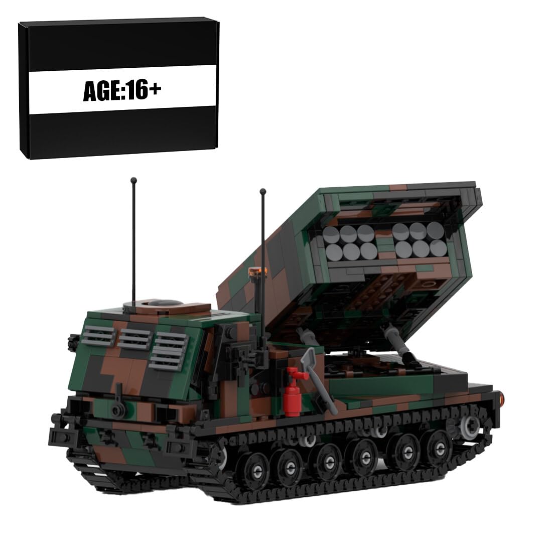 Military Tank Building Set, M1A2 Tank Model Assembly Building Blocks Set, MOC Tank Model for Teen Adults (1211PCS/Camo Green), LCWU027H82XCCBU34167