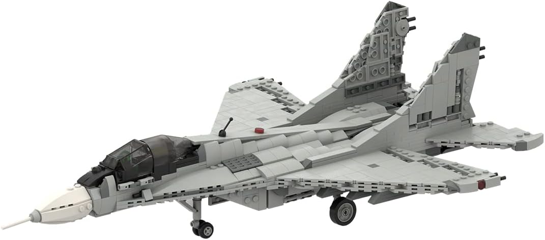 Military Fighter Series Model Block Set, Mikoyan MiG-29 Aircraft Model MOC Building Blocks Set, Creative Construction Toy for Adults (1191PCS), 49 x 32 x 13cm, D62CU38VF63916XJNMF