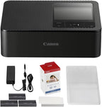 Canon SELPHY CP1500 Compact Photo Printer | Black with KP-108IN Color Ink and Paper Set (2 Items)