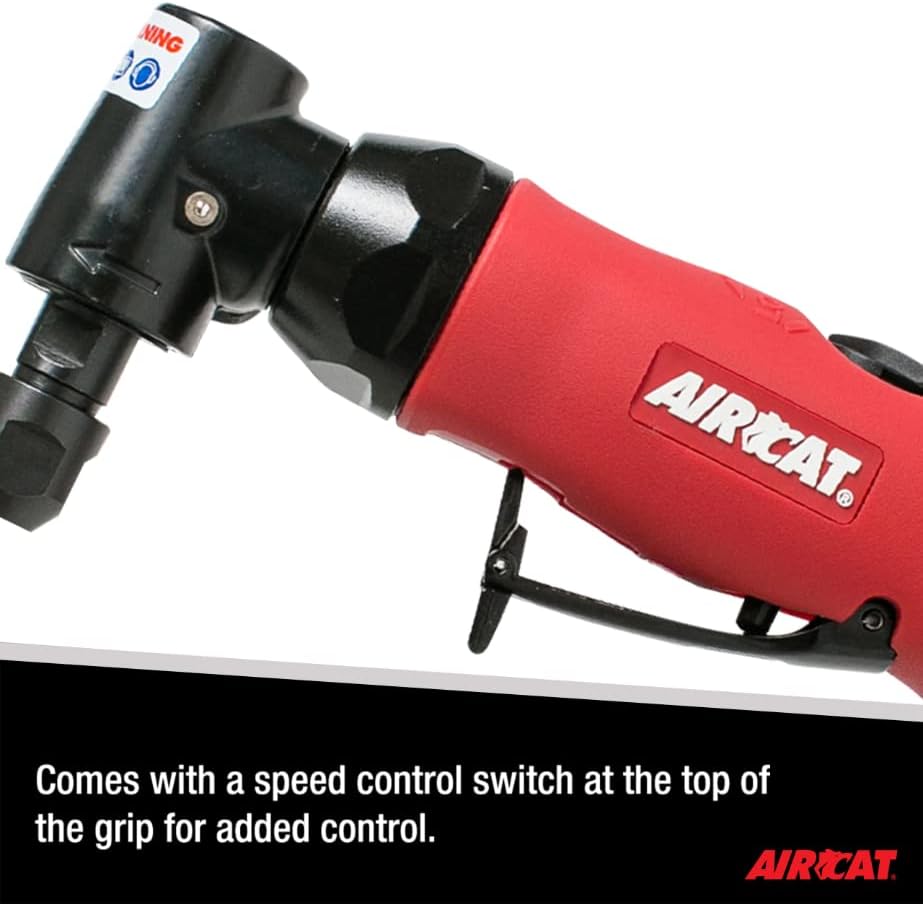AIRCAT 6280 .75 HP Angle Die Grinder with Spindle Lock, 18,000 RPM