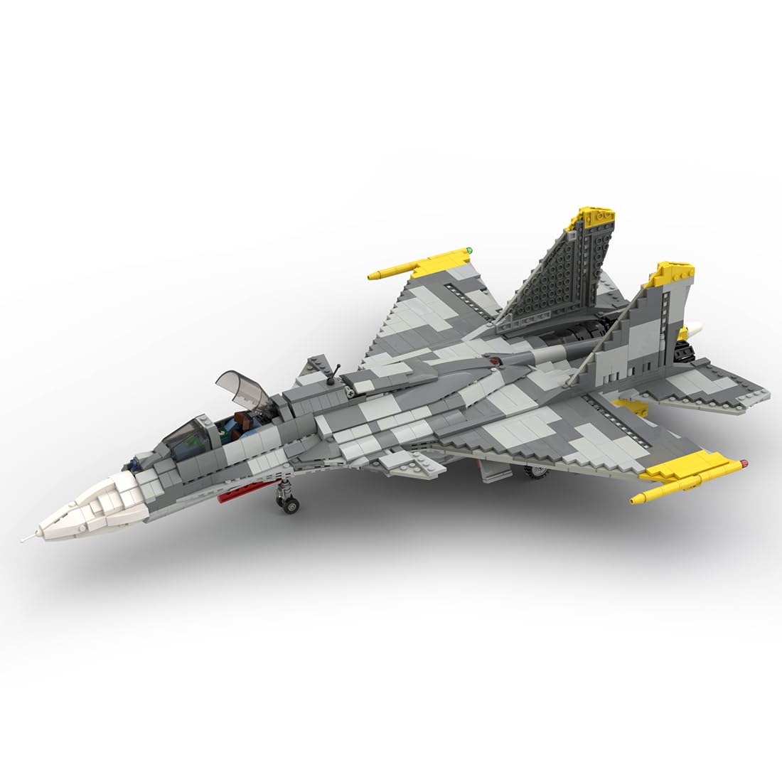 Military Fighter Series Model Block Set, MOC F-15 E 1/34 Scale (v2) Active US Military Fighter Building Blocks Set (1892PCS), 39R294KPW38616V