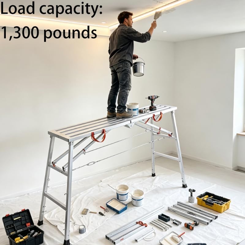Scaffolding Platform Folding Work Platform,Maximum Load 1300lbs