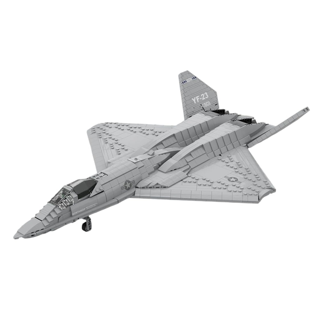 1/35 Scale F-22 Fighter Building Blocks Set, Military Aircraft Model DIY Assembly Kits, Collectible Military-Themed Display Model for Collectors & Enthusiasts, MOC-105520 (1624PCS)