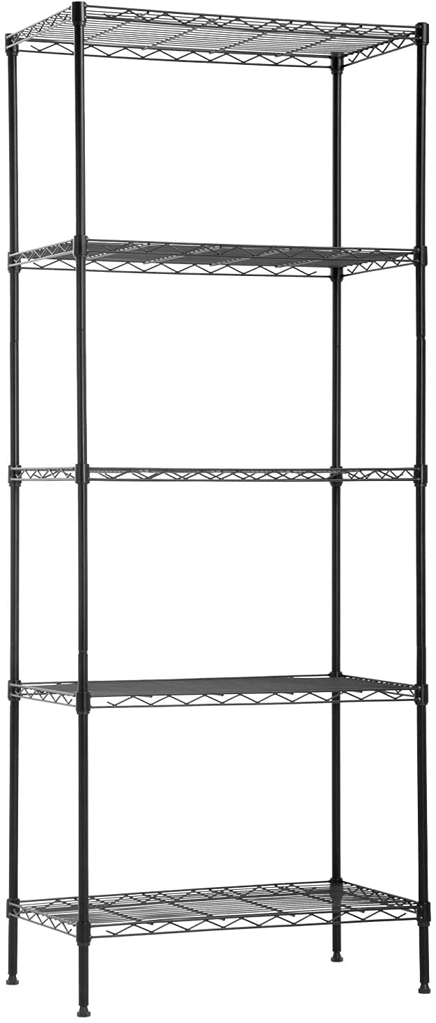 FDW | 6-Tier Wire Shelf with Wheels | 45" x 18" x 82" | Chrome