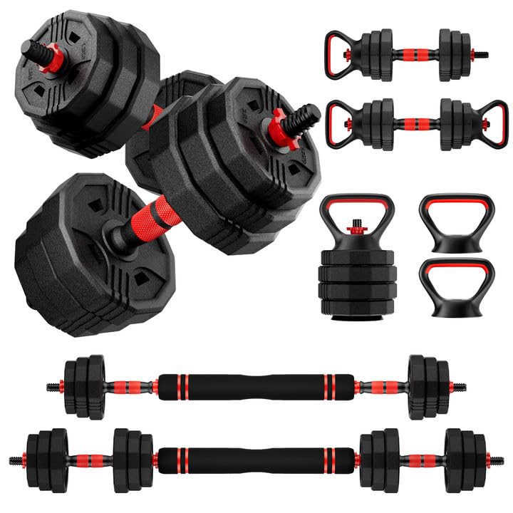 Adjustable dumbbell set,20/30/45/70/90lbs Free Weights Dumbbells Set 5in1