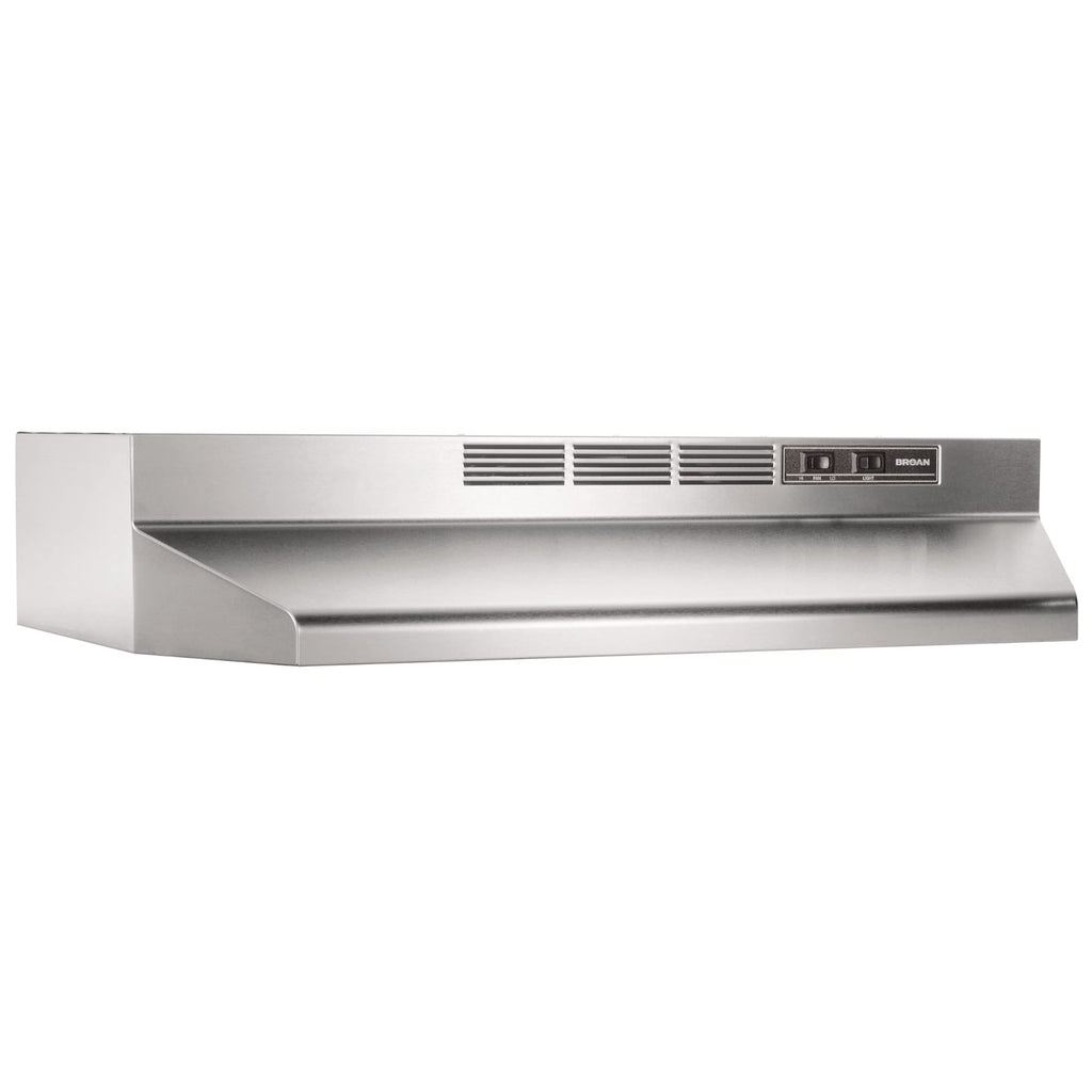 Broan-NuTone 413023 Ductless Range Hood Insert with Light, Exhaust Fan for Under Cabinet, 30-Inch, Black