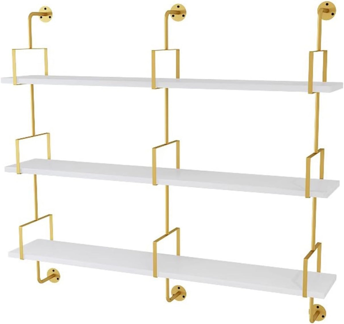 Floating Shelves Hair Color Organizer, Wall Mounted DIY Open Hair Color Rack, Hair Color Storage with Iron Bracket and Wood, Station for Salon Display(100x20x106cm/40x8x42in)