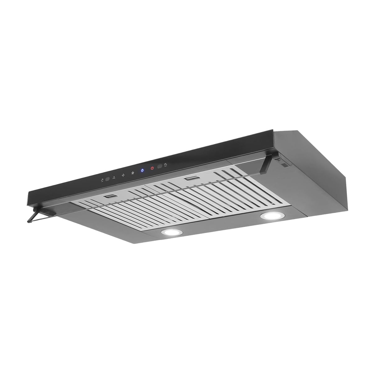 Under Cabinet Range Hood 30In 900CFM Black Ducted/Ductless Range Hoods Kitchen Stove Vent Hood for Kitchen Stainless Steel Range Hoods,3-speed Fan,Touch Control/Gesture Sensing (900CFM-30in)