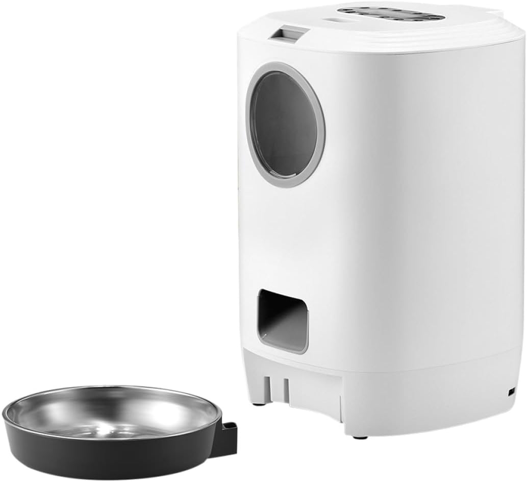 Automatic Pet Feeder for Cats 4.5L White USB Charging