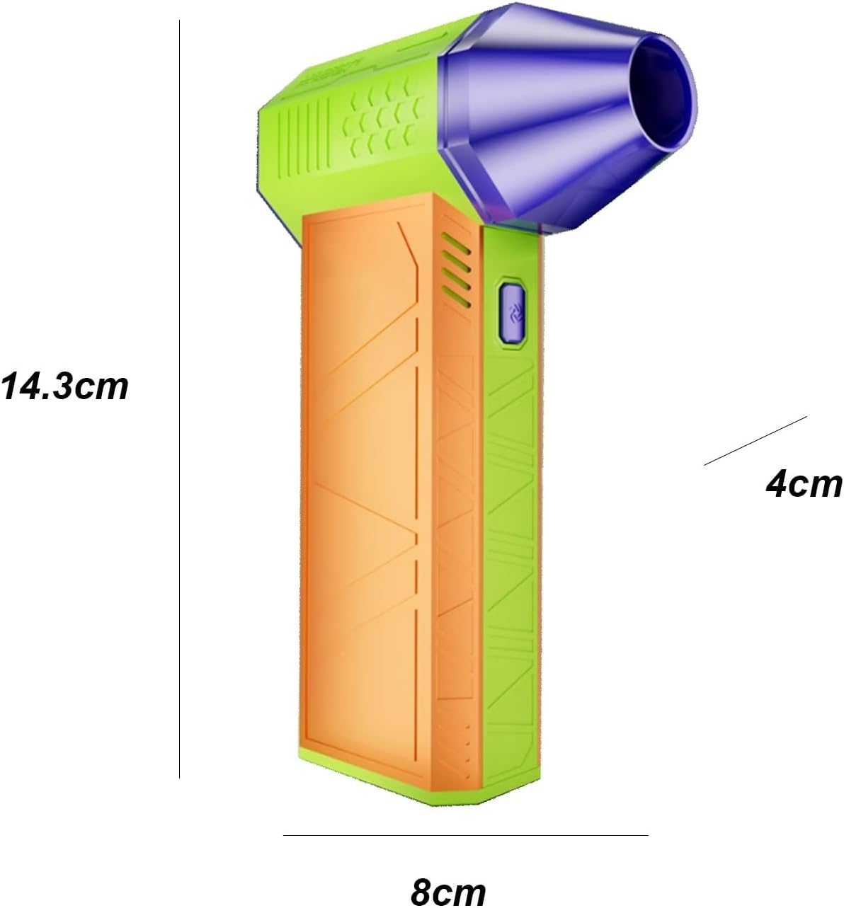 6 inch Snow Whiz Led Turbo Blower,Mini Turbo Breeze Electric Blower,High-Power Electric Air Duster for Blow Dust for Dust,Water,Blow Snow,Keyboards,Car and Outdoors Cleaning Portable