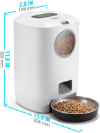Automatic Pet Feeder for Cats 4.5L White USB Charging