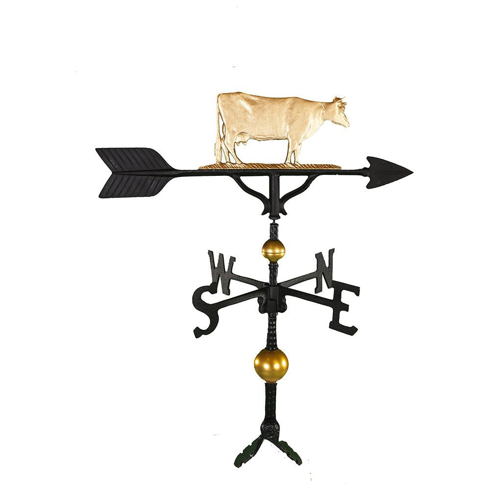 Montague Metal Products Aluminum Cow Roof Weathervane - Black