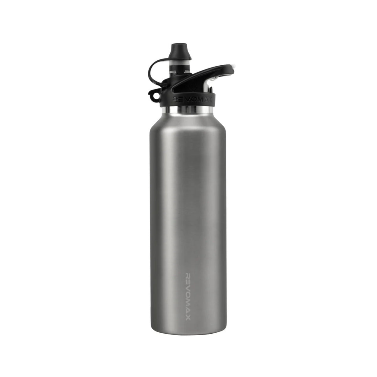 Revomax Titanium Series 20oz (592ml) Insulated Water Bottle, One-Hand Flash Release, Double Wall Vacuum Flask, 36H Cold 18H Hot, Leakproof, BPA Free, Lightweight for Gym, Travel, School - Oxidized