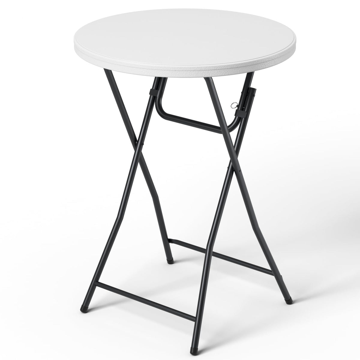 30 Inch Folding Table, Adjustable Height Portable Folding Table, Foldable TV Tray Table, Small Laptop Desk & Picnic Table for Indoor Outdoor Use, Bedroom, Camping, Patio, BBQ, RV