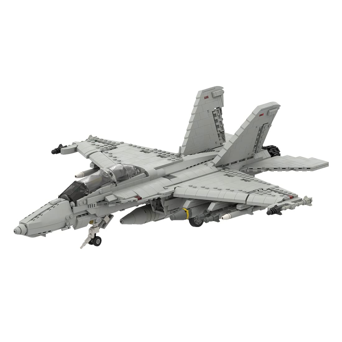 FunXylophy F/A-18E Fighter Jet Building Block Set, The Super Hornet Aircraft Model MOC Building Blocks, Military Airplane Jet Model Collection Gift for Military Enthusiasts(1483PCS)